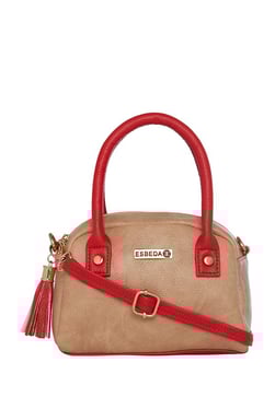 Esbeda Bags Handbags At Flat 25 Off Tata Cliq Esbeda Beige Distressed Handbag