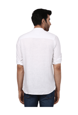 Buy Raymond White Regular Fit Linen Shirt for Men Online Tata CLiQ