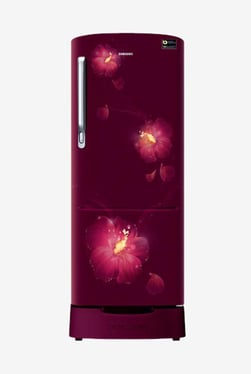 Samsung RR22N383ZR3/HL 212 L INV 3 Star Direct Cool Single Door Refrigerator (Rose Mallow Red)