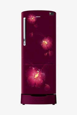 Samsung RR24M285ZR3/NL 230 L INV 3 Star Direct Cool Single Door Refrigerator (Rose Mallow Plum)