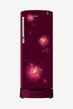 Samsung RR20N182ZR3/HL 192 L INV 3 Star Direct Cool Single Door Refrigerator (Rose Mallow Plum)