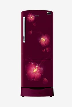 Samsung RR20N282ZR3/NL 192 L INV 3 Star Direct Cool Single Door Refrigerator (Rose Mallow Plum)