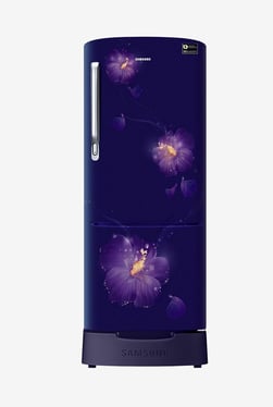 Samsung RR20N182ZU3/HL 192 L INV 3 Star Direct Cool Single Door Refrigerator (Rose Mallow Blue)