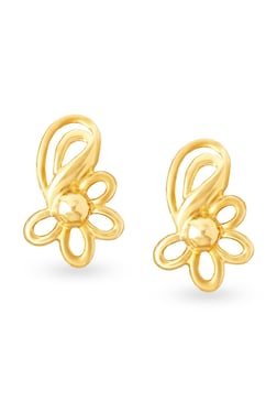 Tanishq Earrings Online At Tata Cliq Tanishq Fl 18kt Gold Earrings