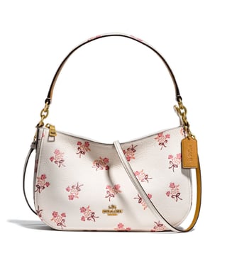 Coach bag clearance white with flowers