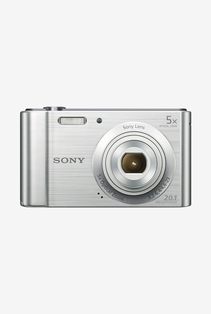 Sony Cyber shot DSC W800 20.1 MP Point Shoot Camera with 16 GB SD Card and Carry Case Silver Sony Electronics TATA CLIQ