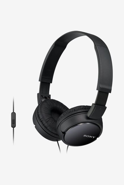 Sony MDR-ZX110AP On the Ear Headphone (Black)