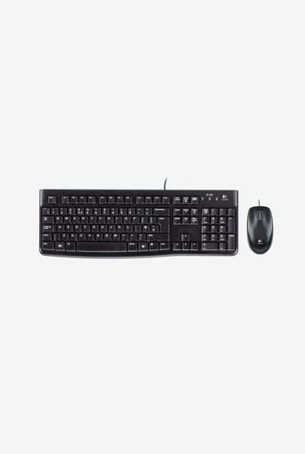 Logitech MK120 Wired keyboard and Mouse (Black)