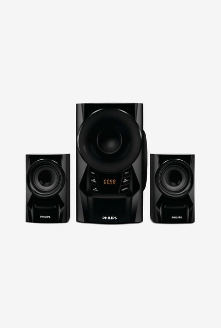 Philips Audio MMS6080B/94 2.1 Channel 60W Multimedia Speakers with 2x17W Satellite Speakers, (Black)