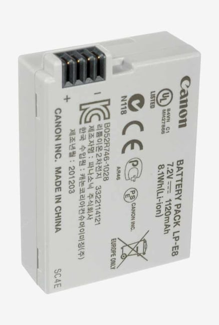 Canon Lithium-Ion LP-E8 Battery White