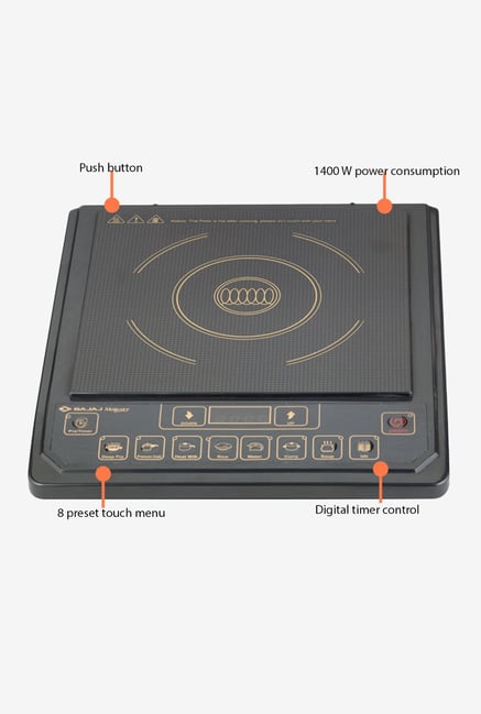 Bajaj Majesty Icx 3 Induction Cooktop Black At Tatacliq Com