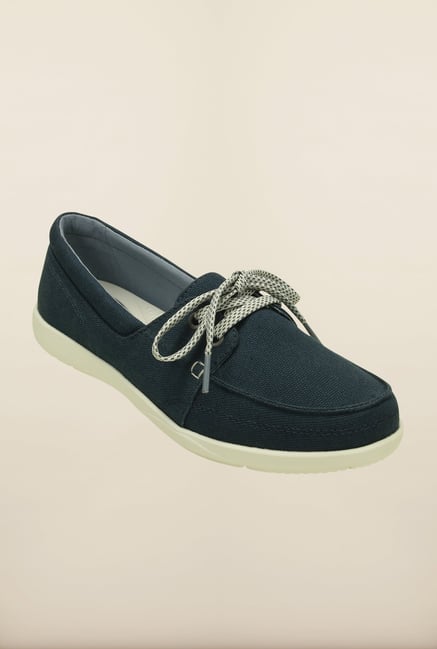 Buy Crocs Walu II Canvas Skimmer Navy Oyster Slip Ons Online at