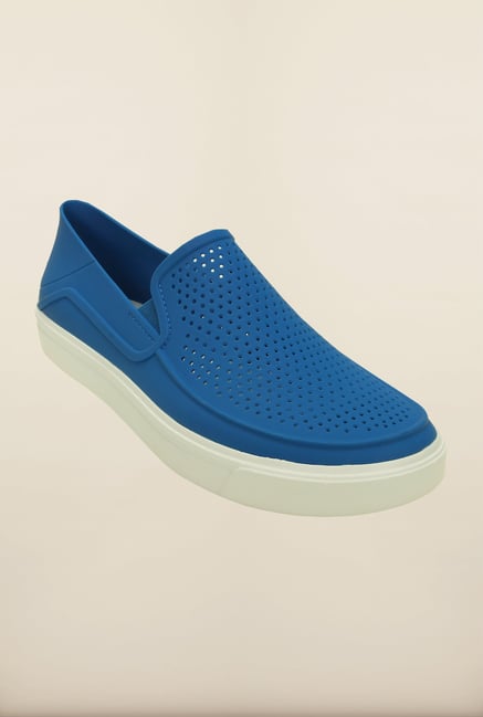 Crocs Men's CitiLane Roka Blue White Loafers - Main Image