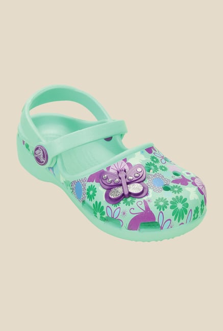 Crocs Kids Karin Butterfly New Mint Clogs