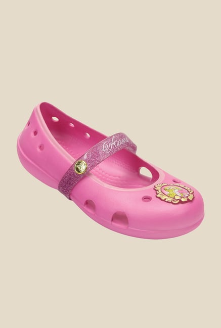 pink mary jane crocs