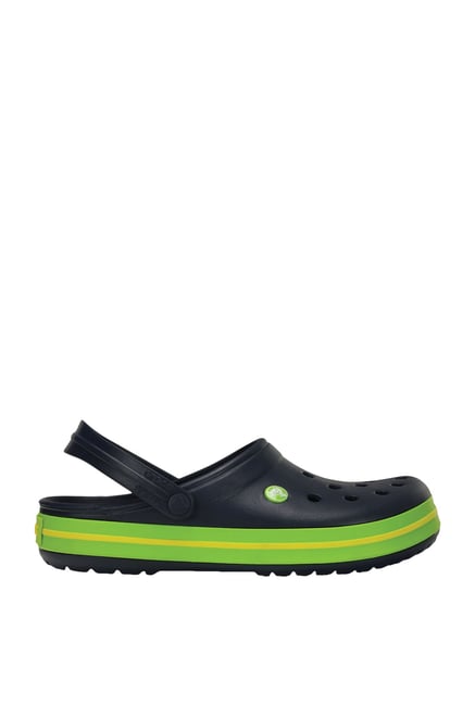 crocs navy volt green