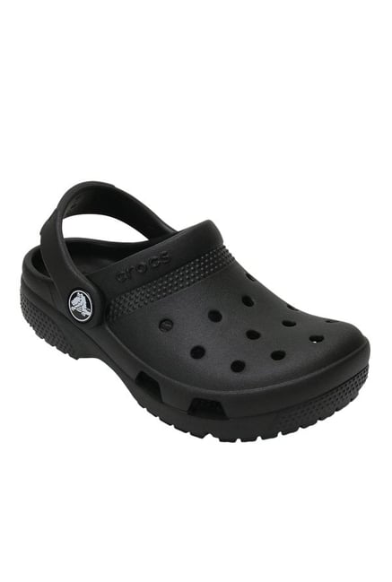 boys black crocs