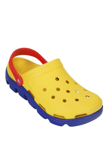 crocs yellow and blue