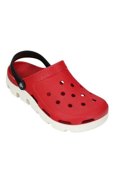 crocs red and white