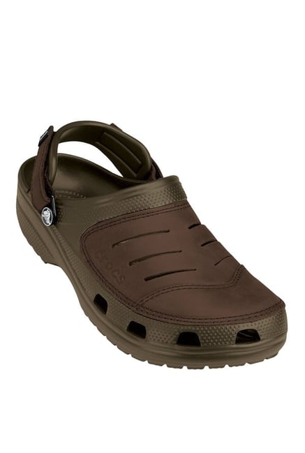 Buy Crocs Yukon Chocolate Brown Back Strap Clogs for Men at Best