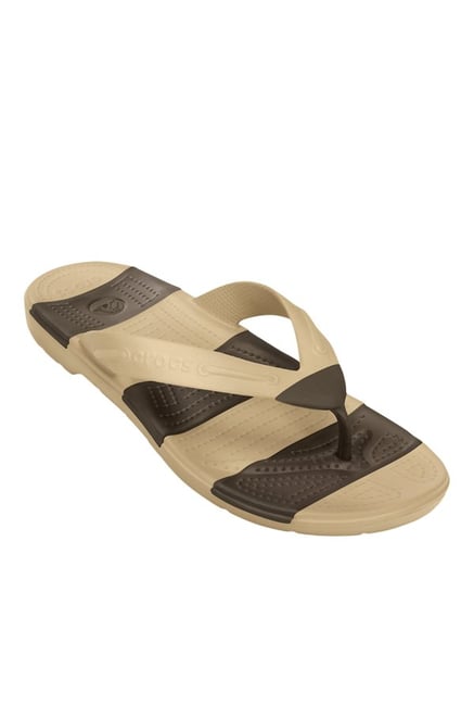 Buy Crocs Beach Line Tumbleweed Espresso Flip Flops for Men at