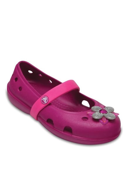 pink mary jane crocs