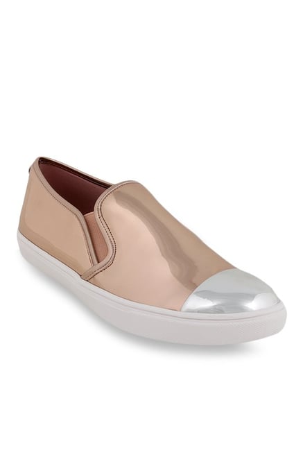 Steve Madden Eleeete Rose Gold & Silver Plimsolls