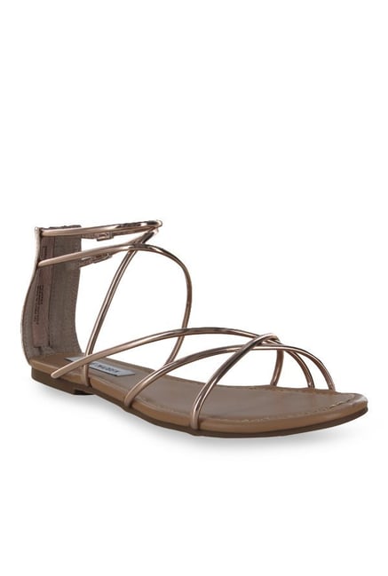 Steve Madden Sapphire Rose Gold Ankle Strap Sandals