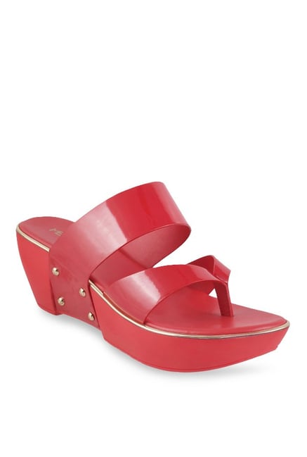 Buy Metro Red Wedge Heeled Sandals for Women at Best Price Tata CLiQ