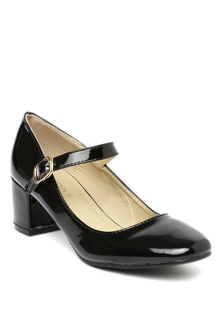 Maya Snr E Bkl Black Leather Mary Jane Heels by Lynx | Shop Online at  Williams