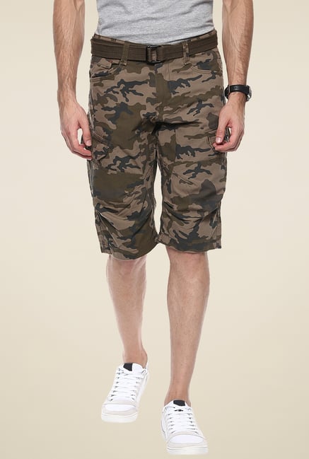 Buy celio* Brown Mid Rise Regular Fit Shorts for Men Online Tata