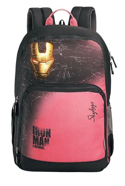 Buy Skybags Marvel Champ Iron Man 05 Black Printed Backpack For