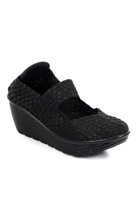 Buy Pavers England Black Mary Jane Wedges for Women at Best Price @ Tata CLiQ