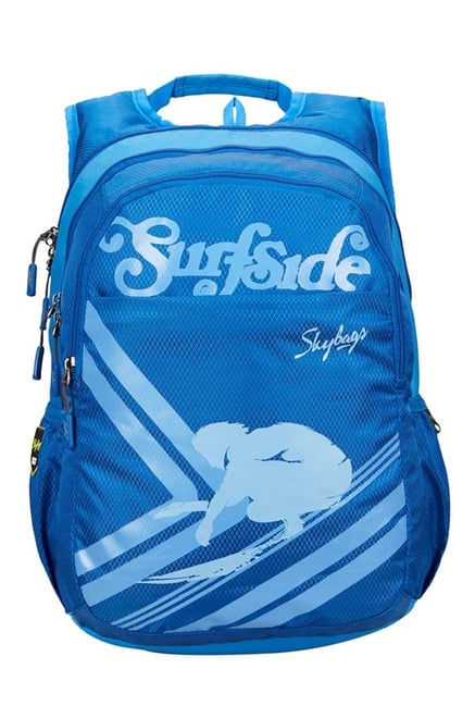 Buy Skybags Footloose Blitz 05 Blue Printed Laptop Backpack For
