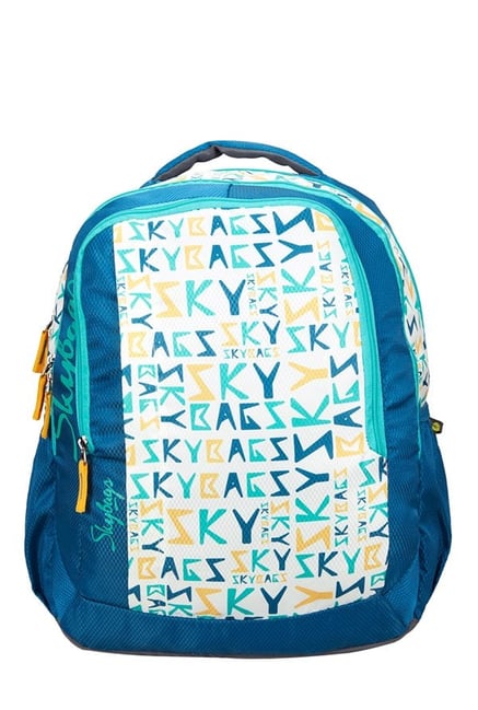 Buy Skybags Footloose Helix 05 Blue White Printed Backpack For