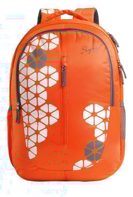Buy Skybags Pogo Plus 03 Orange White Printed Backpack For Men