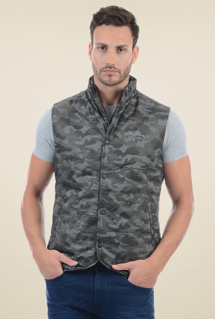 pepe jeans sleeveless jacket