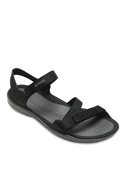 Crocs Swiftwater Black Floater Sandals 