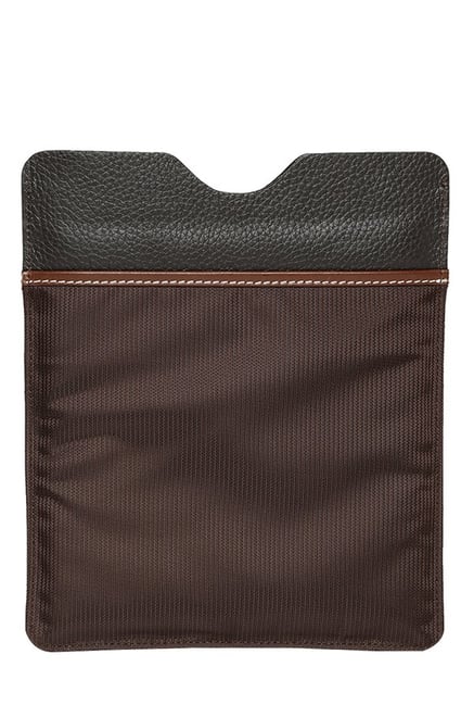 Viari Lombardy Brown Solid Nylon iPad Sleeve