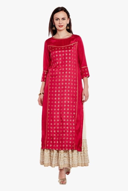 Varanga Pink Printed Kurta