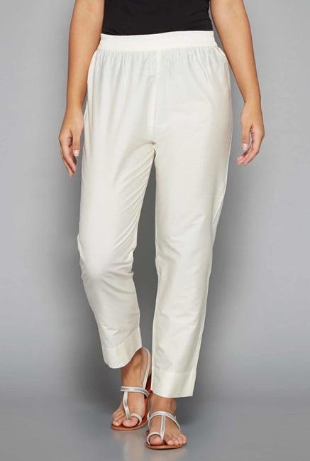 Buy White Trousers  Pants for Women by Outryt Online  Ajiocom