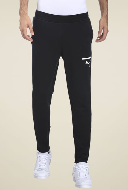 puma men black track pants