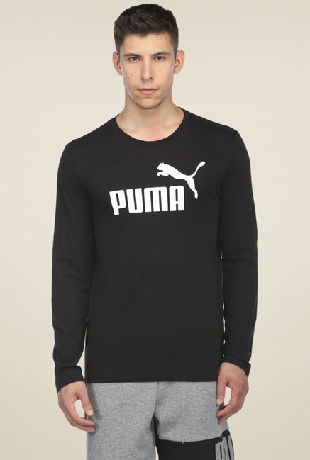 Buy Puma Black Full Sleeves T-shirt for 