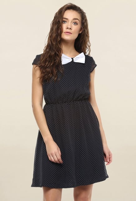 Avirate Black Printed Dress