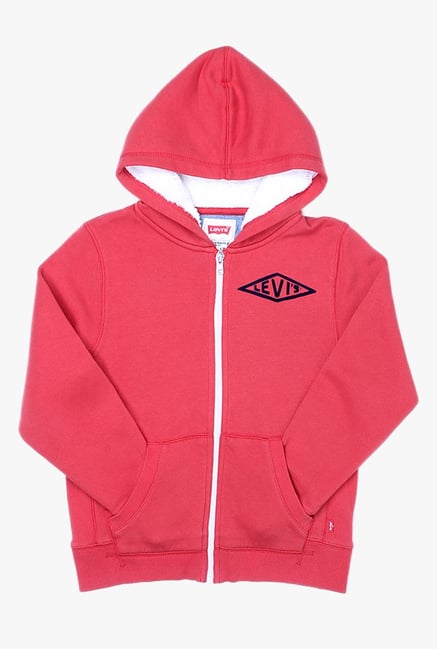 Buy Levi's Red Solid Hoodie for Boys Clothing Online Tata CLiQ