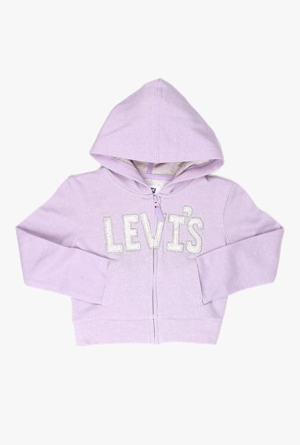 Buy Levi's Pink Textured Hoodie for Girls Clothing Online Tata CLiQ