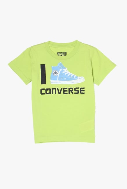Buy Converse Green Printed T-Shirt for Boys Clothing Online Tata - Technical View