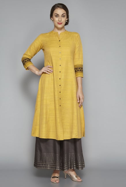 Buy Zuba by Westside Ochre Yellow Kurta on TataCliq & get Rs.344 ...