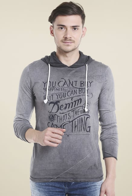 hooded t shirt mens online