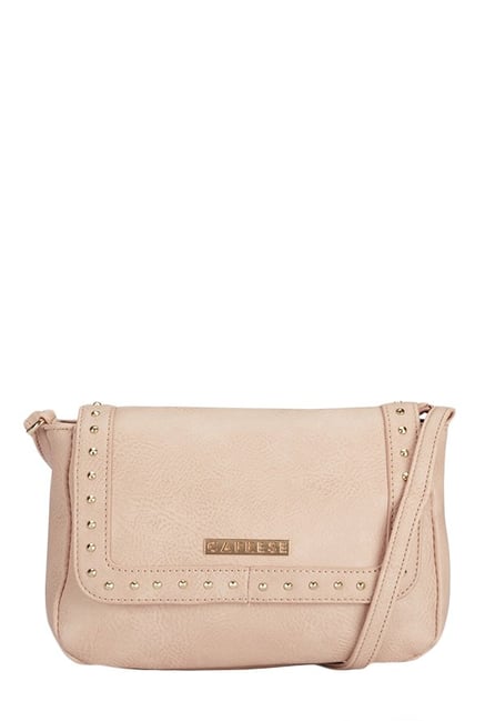 Buy Caprese Pink Solid Medium Sling Handbag Online At Best Price @ Tata CLiQ